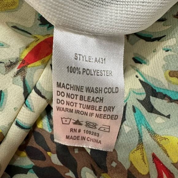 Ocean Drive Boho Mini Halter Sundress V‎ Neck Braided Straps Lined Womens S - Picture 8 of 9